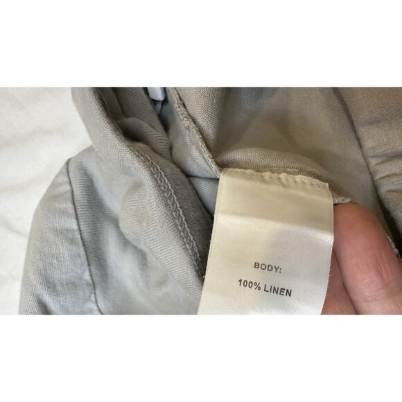 Simple Laguna Women’s Linen Midi A-line Skirt Ruffled Gray Small Made In USA - Picture 4 of 7